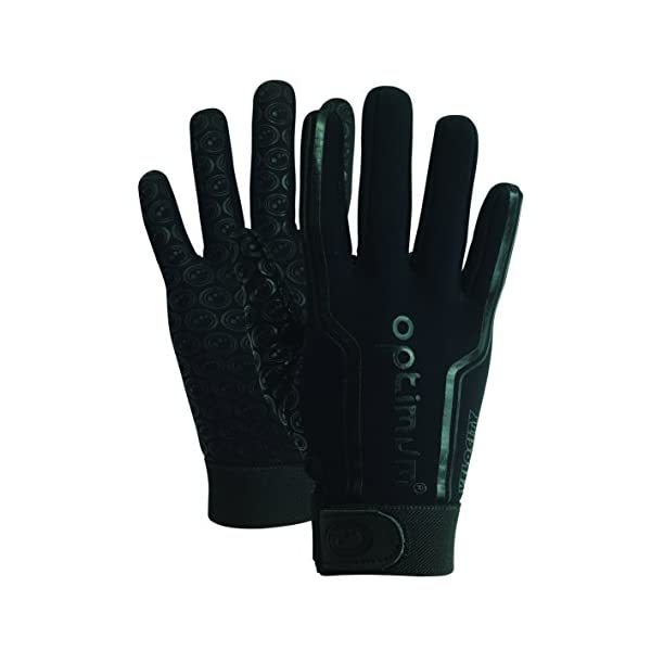 Optimum Men&#39;s Velocity Thermal Rugby Gloves - Plain Black, Large  - $33.00
