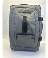 Oakley Gray Canvas Rolling Wheeled Carry On Luggage Duffel Travel Bag 23... - $102.84