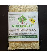 2 DuraFresh Natural Okra Eco-Scrubby - One 2 Pack Eco-Responsible Tough ... - $141.26 MXN