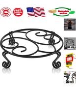 Sturdy Black Iron Flower Pot Stand - 11.8-Inch Round Rack for Indoor &amp; O... - $664.49 MXN