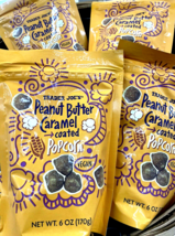 3 Packs Trader Joe&#39;s Peanut Butter Caramel Coated Popcorn 6oz *NEW* 06/2024 - £19.38 GBP