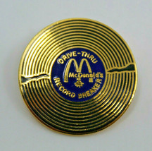 McDonalds Drive-Thru Record Breaker Employee Crew Collectible Pinback Pin Button - £11.38 GBP