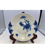 Royal Copenhagen Denmark BLUE FLOWERS CURVED Round Cake Serve Platter #1864 - $129.99
