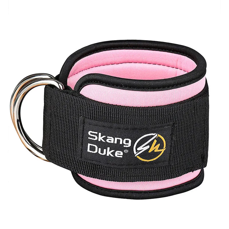 Sporting 1 PCS Pink Cable Ankle SAs For Cable Ahines Leg Exercises Double D-Ring - £26.46 GBP