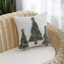 Christmas Pillow Covers Xmas Tree Square Cushion Cover Decorative Pillowcase - £19.20 GBP+