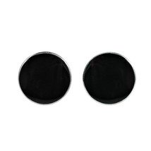 Cute and Shimmering Black Onyx on Sterling Silver Earrings - £15.27 GBP