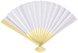 FASHIONCRAFT 6204 Elegant White Folding Fans, White - $0.59