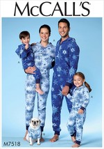 McCall Patterns Men&#39;s/Misses&#39;/Boys&#39;/Girls&#39;/Children&#39;s Hooded Jumpsuits and Dog - £29.22 GBP