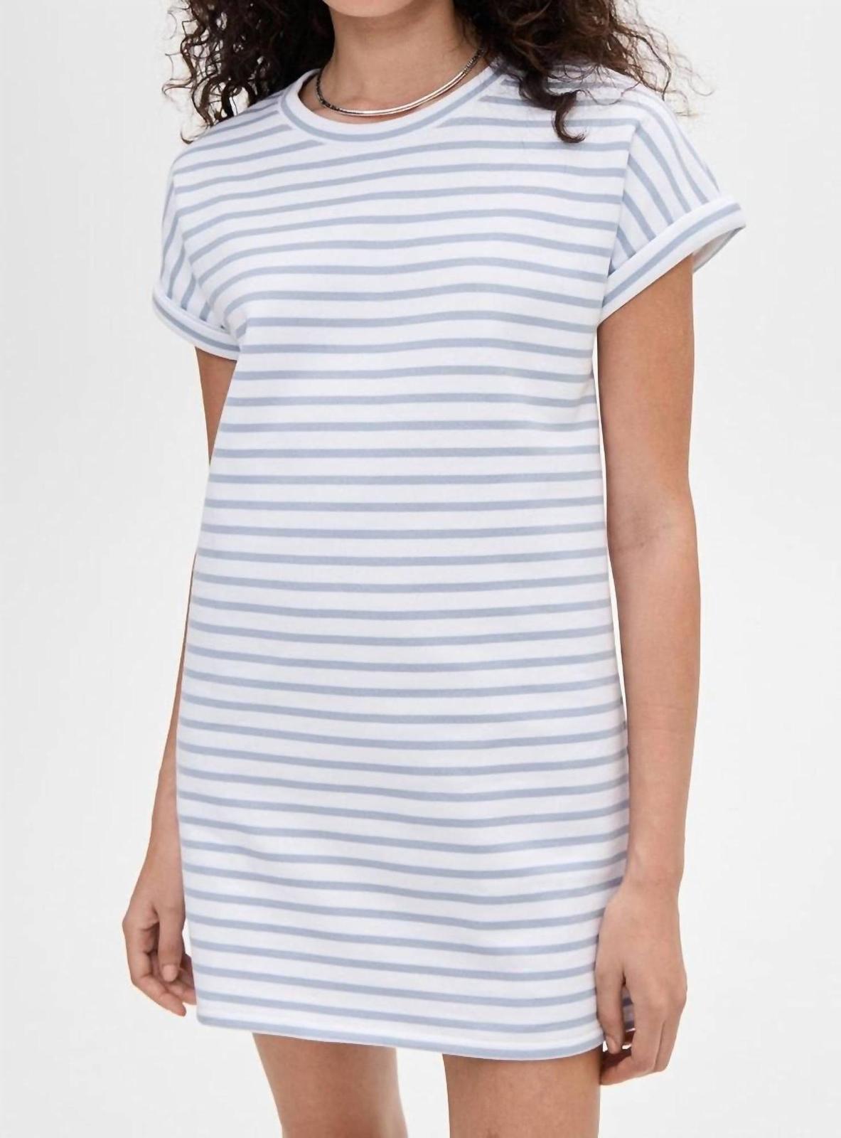 Splendid Terry Striped Mini Dress White/seaport - $79.00