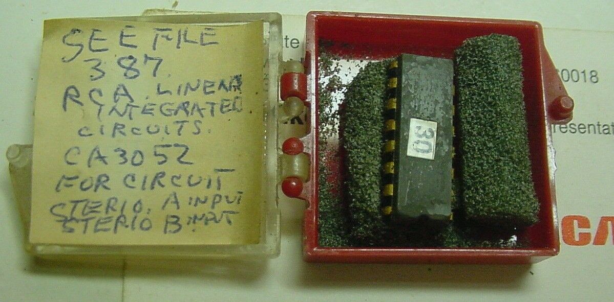 RCA CA3052 Org. Engr Sample 4 Channel Stereo OP-Amp Replace NTE727 16 Pi... - $6.68