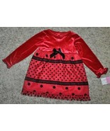 Girls Dress Christmas Sophie Rose Red Black Velvet Holiday Toddler-size 4T - $27.72