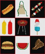 Pepita Needlepoint Canvas: Grill Sampler, 10&quot; x 12&quot; - £70.20 GBP+