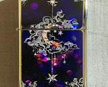 Purple Moon and Stars Fantasy Image Flip Top Dual Torch Lighter Wind Res... - £13.21 GBP