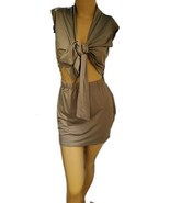 Sexy 3 PcCrop Top/Bow &amp; Mini Skirt Padded Cap Sleeves Small Avacado - $9.82 CAD