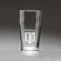 Mullaney Irish Coat of Arms Pub Glasses - Set of 4 (Sand Etched) - £54.16 GBP
