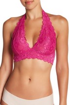 Free People Womens Bra Galloon Lace Halter Slim Bright Pink Size Xs OB590926 - £29.24 GBP