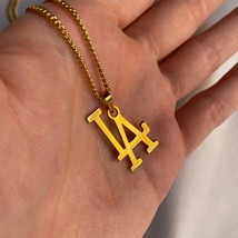 NEW MLB Los Angeles LA Dodgers Gold Team Pendant Logo Necklace 20&quot; Chain... - $364.26 MXN