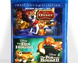 Disney&#39;s - The Fox and the Hound 1 &amp; 2 / Oliver and Company (5-Disc Blu-... - £11.04 GBP