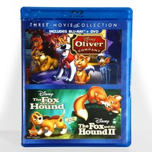 Disney&#39;s - The Fox and the Hound 1 &amp; 2 / Oliver and Company (5-Disc Blu-ray/DVD) - £11.00 GBP