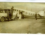 Bus Picking Up Passengers at Junkers Templehof Airport 1924 Real Photo P... - £65.75 GBP