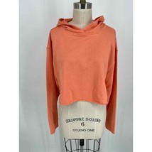 Nike Mama Pullover Hoodie Sz M Coral Pink Cropped Long Sleeve Hood Relaxed - £23.12 GBP