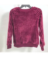 No Boundaries Burgundy Chenille Pullover Sweater Juniors Size Small 3-5 - $13.85