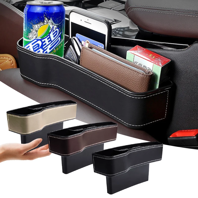  seat crevice storage box for honda crv car front seat gap filler leather organizer box thumb200
