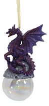 Ruth Thompson Purple Maelstrom Dragon On Pearl Glass Ball Ornament Figur... - $19.99
