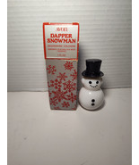 Vintage Avon Glass Dapper Snowman Moonwind Cologne 1 Oz Full - $10.88
