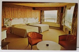 North Bend Lodge Guest Room Mid Century Harrisville West Virginia Postcard D15 - £3.88 GBP