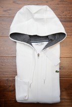 Lacoste Sport SH7609 Men&#39;s White UV Protection Cotton Hooded Jacket Hood... - £52.15 GBP