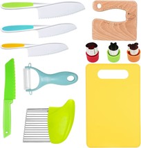 11 Pc. Wooden Kids Kitchen Knife, Kids Knife Set, Y Peeler, Serrated Edges - $37.93