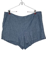 Gap Women&#39;s Shorts Linen Flat Front Pull On Elastic Waist Pockets Woven ... - £14.34 GBP