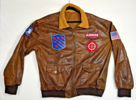 Top Gun Maverick Faux Leather Bomber Jacket Coat Men XL Spirit Halloween Airman - £29.72 GBP