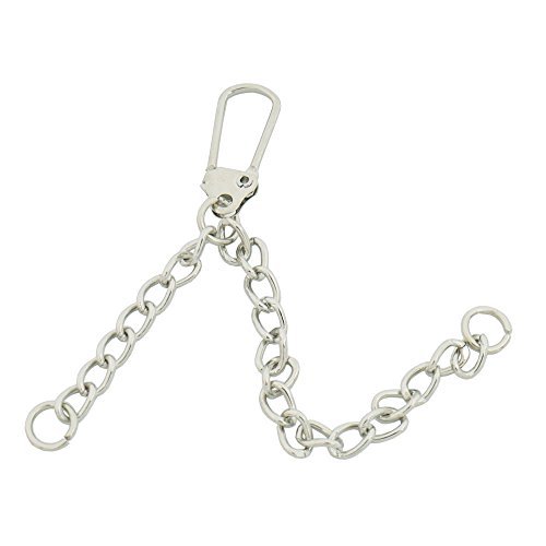 Bluemoona 50 Pcs Double Chain Keyring Keychain for Bag Charms Bead Zips