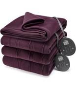 Sunbeam Royal Ultra Fleece Heated Electric Blanket Queen Size, 90&quot; X, Cl... - $86.96