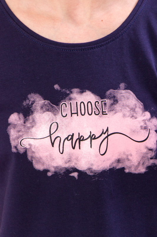 T-Shirt (Girls), Summer,  Nosi svoe 6012-036-33 (chornylno-synij-choose) Item image 2