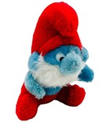 PEYO Papa Smurf Plush 1981 Wallace Berrie Doll Stuffed Animal Toy Vintag... - $14.01