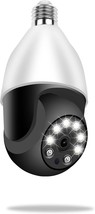 Security Camera Pan Tilt Light Bulb Camera FHD 2K Wireless Wi Fi IP Came... - £28.64 GBP