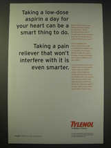 2004 Tylenol Medicine Ad - Taking a low-dose aspirin a day for your heart - £14.60 GBP