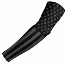 Baseball Football Sports Uniform No Slip Compression Arm Sleeve Black USA Flag   - £6.87 GBP