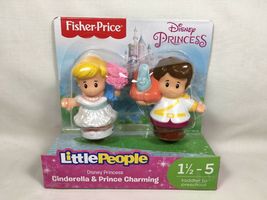 Fisher Price Little People Disney Princess Cinderella &amp; Prince Charming Figures - £13.55 GBP