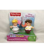 Fisher Price Little People Disney Princess Cinderella &amp; Prince Charming ... - £13.53 GBP