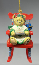 Vintage Enesco Christmas Ornament Teddy Bear Rocking Chair Cherished Teddies - £6.68 GBP