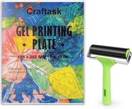 Craftask Reusable Gel Printing Plate - 8&quot; X 10&quot; Gel Plate with Press Rub... - $50.37