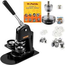 VEVOR Button Maker Machine, Multiple Sizes 1.25+2.25 Inch Badge Punch Pr... - $132.99