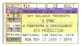 &#39;N Sync Concert Ticket Stub Peut 17 1999 Fort Lauderdale Florida - £35.57 GBP