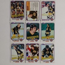 1981-82 Topps Hockey 9 Card Lot BOSTON BRUINS EX to EX-MT - $8.90