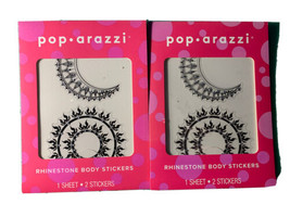 2PC Pop • arazzi ~ 2 Rhinestone Body Stickers Body Designs 12 Sheet - $17.70
