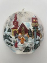 Christmas Village Candle Hand-Painted Craft - £9.53 GBP